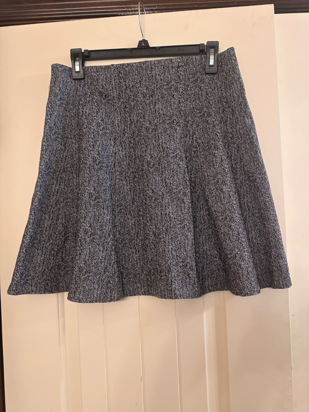 Nine West Gray Heathered A-Line Skirt